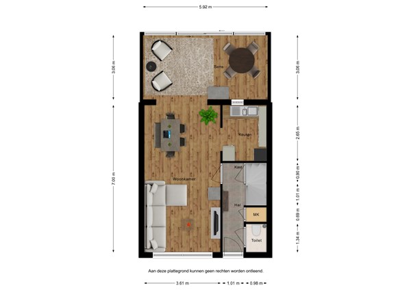 Floorplan - Dijckmeesterstraat 5, 4503 AR Groede